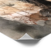 Poster d'affiche d'art de chien de Terrier russe n (Coin)