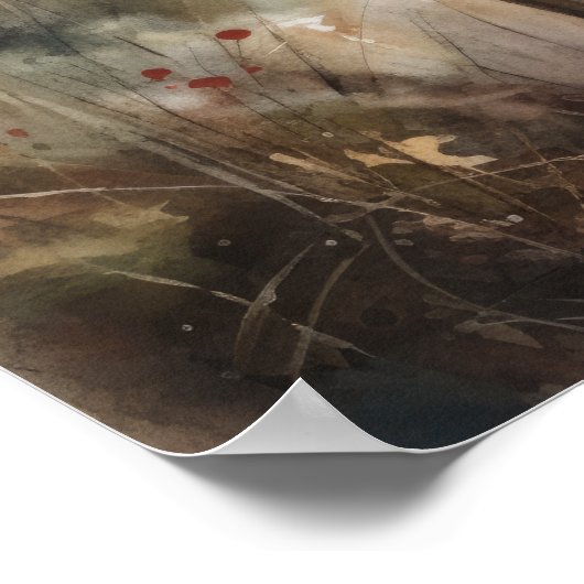 Poster d'affiche d'art de chien malinois (Coin)