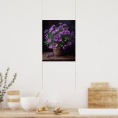 Poster d'affiche d'art en fleurs mauve (Cuisine)