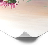 Poster d'affiche d'art rose Aster (Coin)