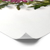 Poster d'affiche d'art rose Aster (Coin)