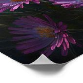 Poster d'affiche d'art rose Aster (Coin)