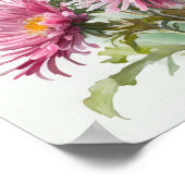 Poster d'affiche d'art rose Aster (Coin)