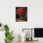 Poster d'affiche d'art rouge péruvien Lily (Bureau à domicile)