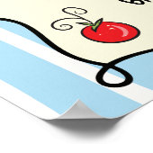 Poster d'Affiche de bienvenue Baby shower Cherry T (Coin)