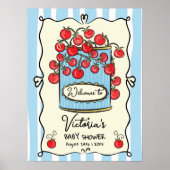 Poster d'Affiche de bienvenue Baby shower Cherry T (Devant)