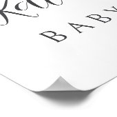 Poster d'Affiche de bienvenue Baby shower de bébé  (Coin)