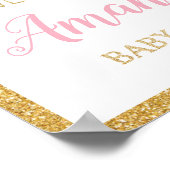 Poster d'Affiche de bienvenue Baby shower d'élépha (Coin)