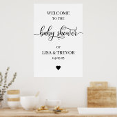 Poster d'Affiche de bienvenue Baby shower moderne  (Cuisine)
