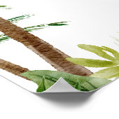 Poster d'Affiche de bienvenue Baby shower Safari C (Coin)