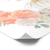 Poster d'Affiche de bienvenue Citrouille rose (Coin)