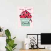 Poster d'Affiche de bienvenue de Baby shower Berry (Bureau à domicile)