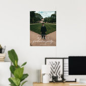 Poster d'Affiche de bienvenue de la fête de gradua (Bureau à domicile)