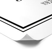 Poster d'Affiche de bienvenue de mariage simple et (Coin)