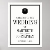 Poster d'Affiche de bienvenue de mariage simple et (Devant)