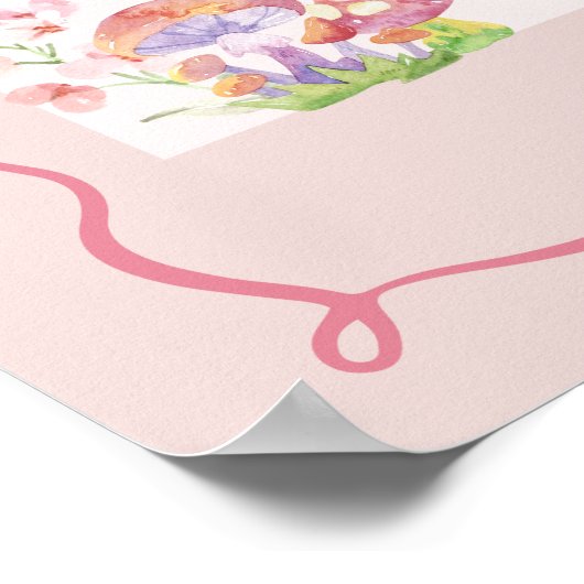 Poster d'Affiche de bienvenue de premier anniversa (Coin)