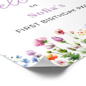 Poster d'Affiche de bienvenue fleur sauvage Purple (Coin)