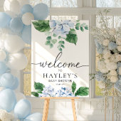 Poster d'Affiche de bienvenue Florale Blue Hydrang