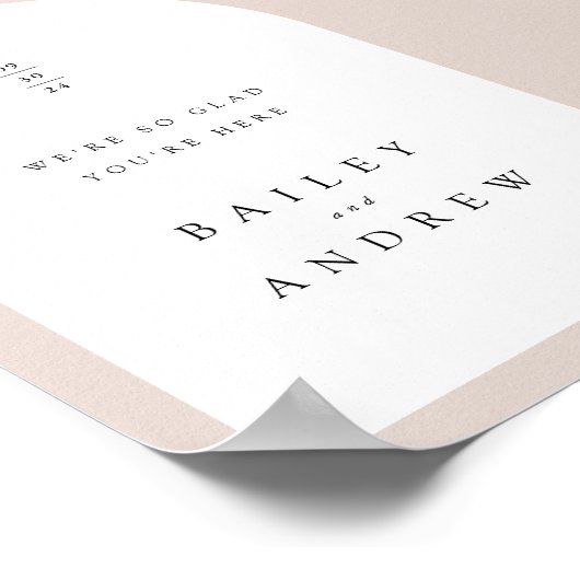 Poster d'Affiche de bienvenue Mariage Arch (Coin)