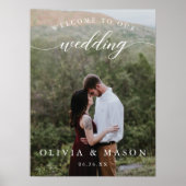 Poster d'Affiche de bienvenue mariage avec photo b (Devant)