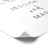 Poster d'Affiche de bienvenue Mariage de script mi (Coin)