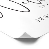 Poster d'Affiche de bienvenue Mariage de script mi (Coin)