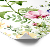 Poster d'Affiche de bienvenue Mariage Fleur sauvag (Coin)