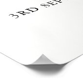 Poster d'Affiche de bienvenue Mariage minimal blan (Coin)