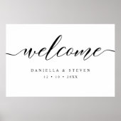 Poster d'Affiche de bienvenue mariage Script class (Devant)