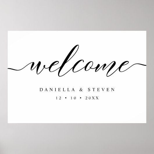 Poster d'Affiche de bienvenue mariage Script class (Devant)