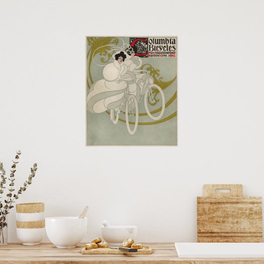 Poster d'affiche de la publicité de vélo de la Col (Cuisine)
