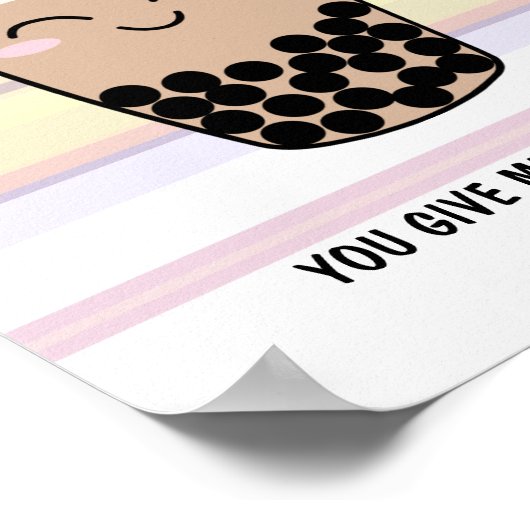 Poster d'affiche de thé au lait Boba (Coin)