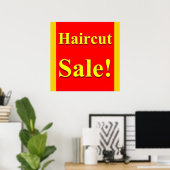 Poster d'affiche de vente de coupe de cheveux Matt (Bureau à domicile)