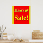 Poster d'affiche de vente de coupe de cheveux Matt (Cuisine)