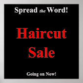 Poster d'affiche de vente de coupe de cheveux Matt (Devant)