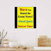 Poster d'affiche de vente de coupe de cheveux spor (Cuisine)