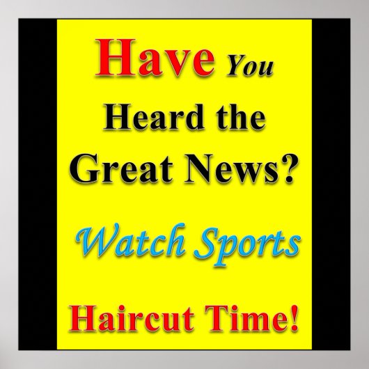 Poster d'affiche de vente de coupe de cheveux spor (Devant)