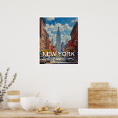 Poster d'affiche de voyage de New York Art (Cuisine)