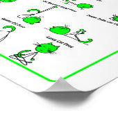 Poster d'affiche Green Kitty Yoga (Coin)