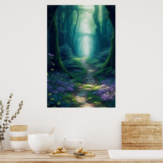 Poster d'affiche Téléchargeable de Forêt Enchantée (Cuisine)