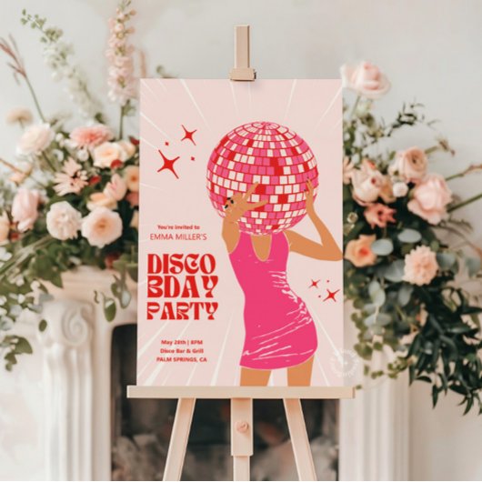 Poster d'Affiches de bienvenue pour filles Disco