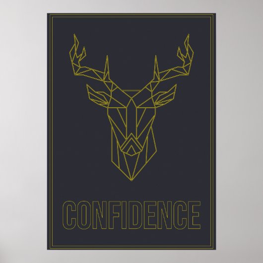 Poster d'affirmation de la confiance des cerfs d'o (Devant)