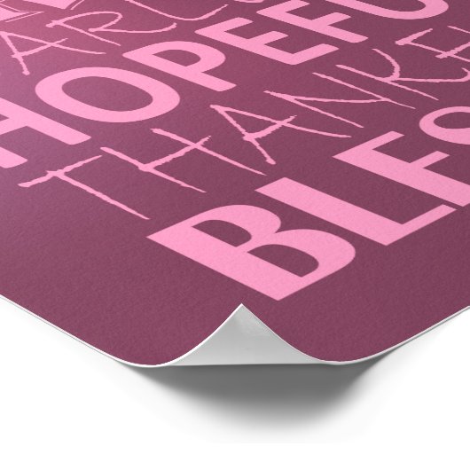 Poster d'affirmation papillon rose (Coin)