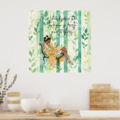 Poster d'affirmation positive de la femme noire (Cuisine)