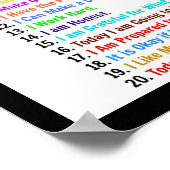 Poster d'Affirmations - Mindset guerrier (Coin)