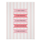 Poster d'Affirmations Pastel Pink (Devant)