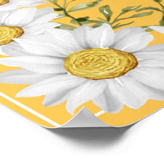 Poster Daffodil Jaune & White Daisies Honeymoon Fund (Coin)