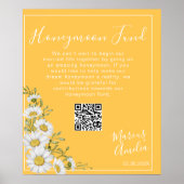 Poster Daffodil Jaune & White Daisies Honeymoon Fund (Devant)