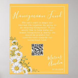 Poster Daffodil Jaune & White Daisies Honeymoon Fund