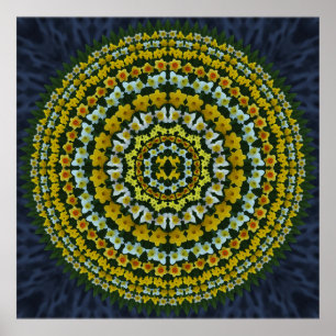 Poster Daffodil Mandala